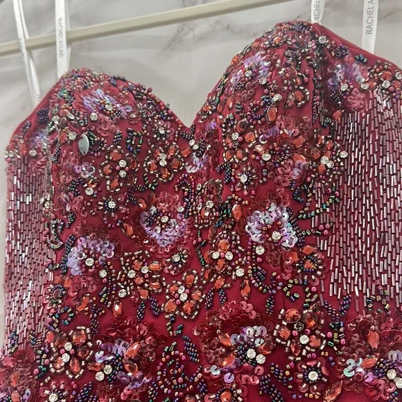 Rachel Allan Couture Liquid Beaded and stones hi end national state local formal - Picture 3 of 11